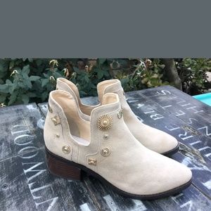 Miista octavia natural suede jewel embellish boots